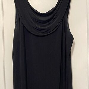 Lovely black dress, gorgeous drape at neck